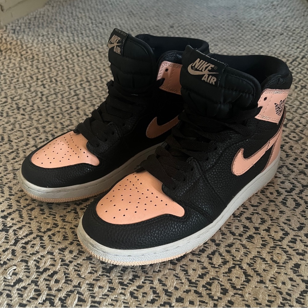 Nike Air Jordan 1 High Black and Pink Sneakers